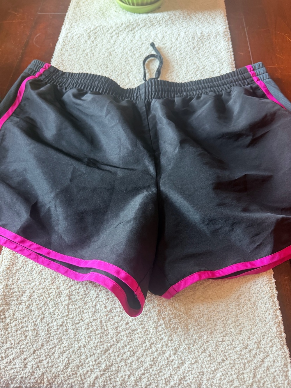 Danskin Black Athletic Shorts with Pink Trim